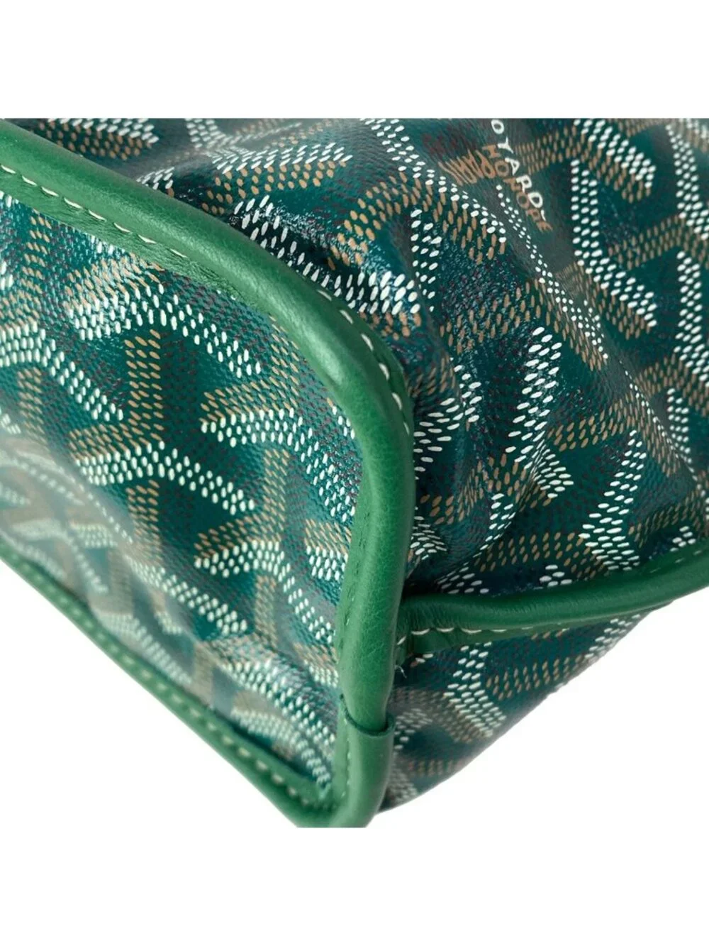 Goyard Tote Anjou Mini Green Leather